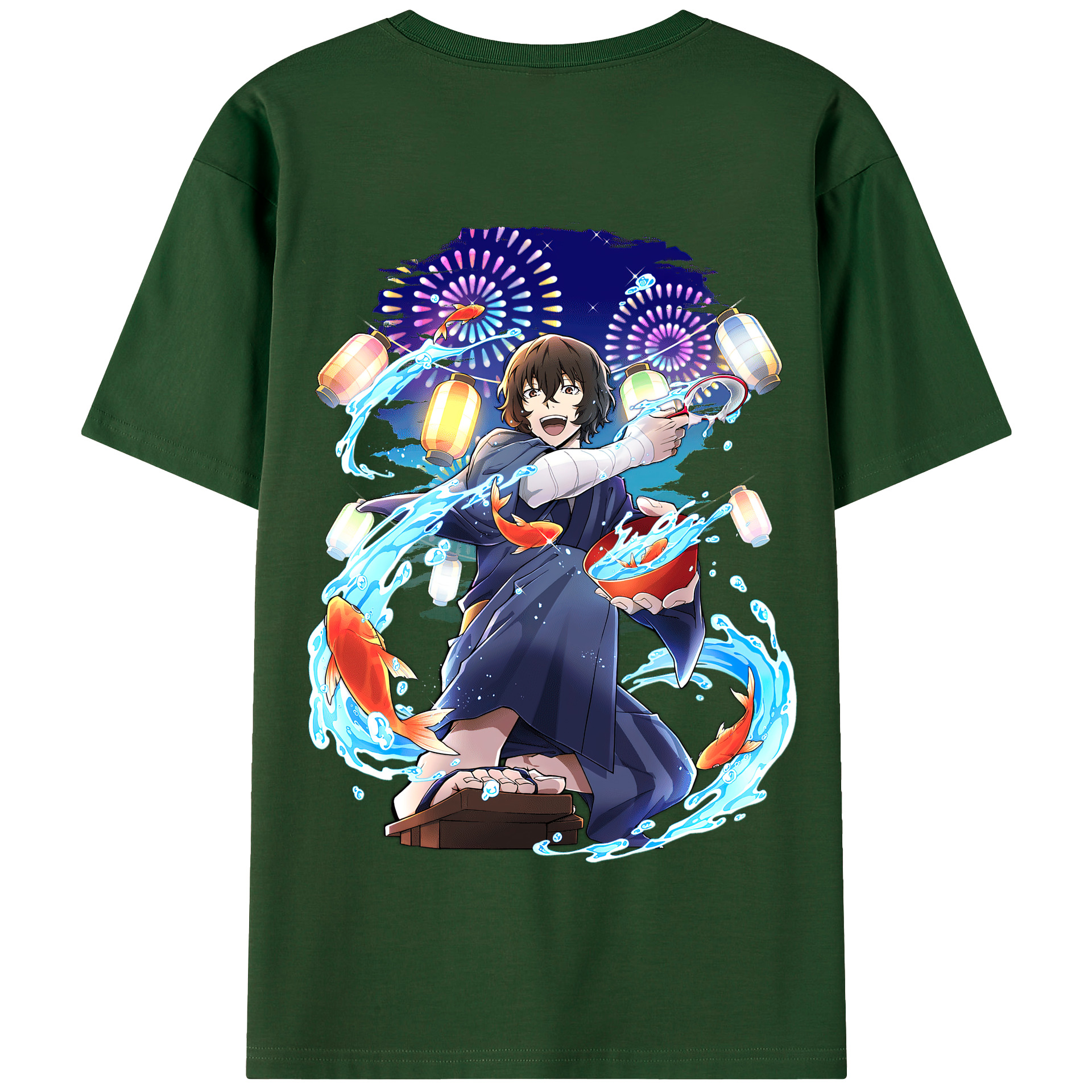 （画像用） 文豪ストレイドッグス Bungo Stray Dogs 綿100％半袖Tシャツ（背面プリント）